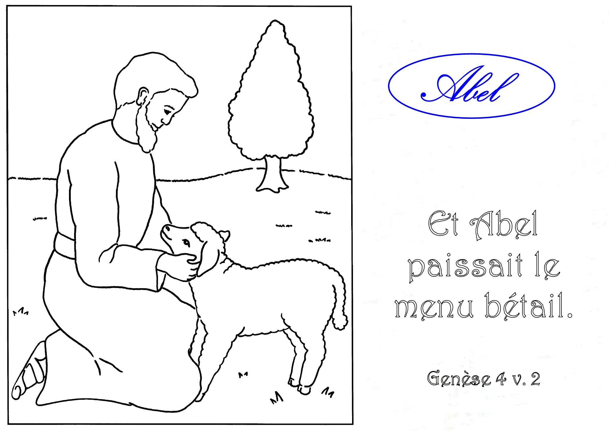coloriage de personnage biblique